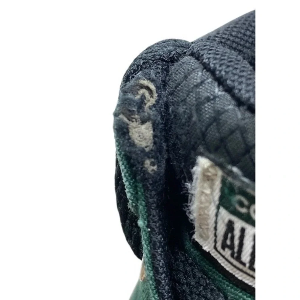 Converse All Star Baby Shoes Forest Green Canvas Mid Top Lace Up Sneakers Size 5